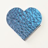 Sanfte Regentropfen aus blauem Glas Notizblock (Rückseite)