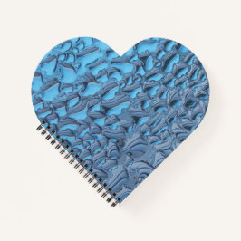 Sanfte Regentropfen aus blauem Glas Notizblock