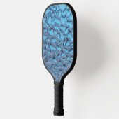 Sanfte Regentropfen aus blauem Glas Pickleball Schläger (Links)