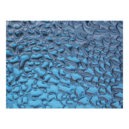 Sanfte Regentropfen aus blauem Glas Poster