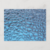Sanfte Regentropfen aus blauem Glas Postkarte (Vorderseite)
