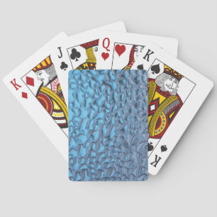 Sanfte Regentropfen aus blauem Glas Spielkarten
