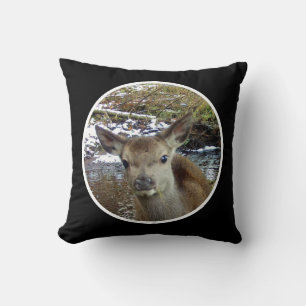 Sanfte Reh-Wildtier-Kunst Babyhirsch Rustikal Kissen