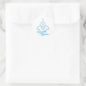 Sanfte Riesen blau Runder Aufkleber (Tasche)