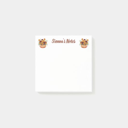 Sanfte Ringelblumen-Blumenname Post-it Klebezettel (Vorderseite)
