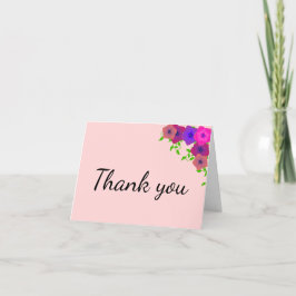 Sanfte romantische Rosa Petunia Dankeskarte