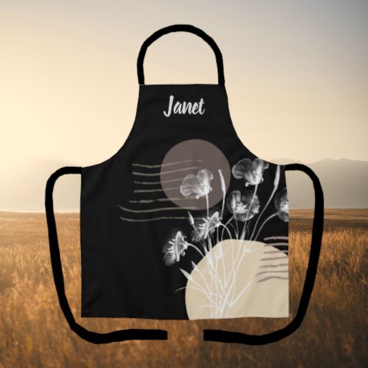 Sanfte romantische Schwarze Minimalistische Schürz Schürze