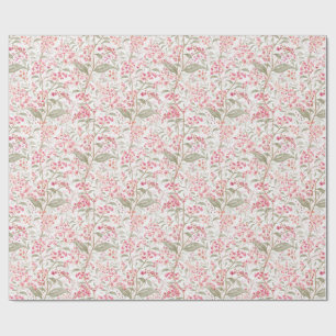 Sanfte romantische Wasserfarbe Rosa Blüten Botanik Geschenkpapier