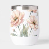 Sanfte rosa Aquarell-Blumenstrauß-Kunst (Rückseite)