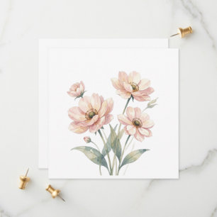 Sanfte rosa Aquarell-Blumenstrauß-Kunst Save The Date