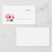 Sanfte rosa Blume Minimalist Platzkarte (Vorne/Hinten)