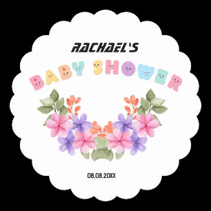 Sanfte rosa Blumen Mädchen Baby Shower Untersetzer
