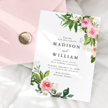 Sanfte rosa florale Hochzeit