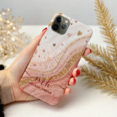sanfte Rosa Goldherzen Glitzer Case-Mate iPhone Hülle