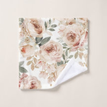 Sanfte rosa Rosen Aquarell-Blumenprint Botanisch