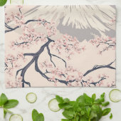 Sanfte rosa Sakura-Mount-Fuji-Szene Geschirrtuch (Gefaltet)