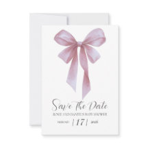 Sanfte Rosa-Schleife Mädchen Baby Shower