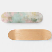 Sanfte rosafarbene abstrakte Wasserfarbe Skateboard (Horizontal)
