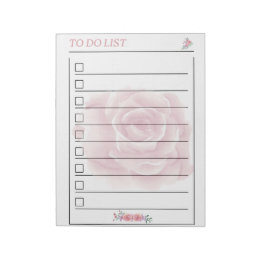 Sanfte Rose To-Do-Liste Planungsseite Notizblock