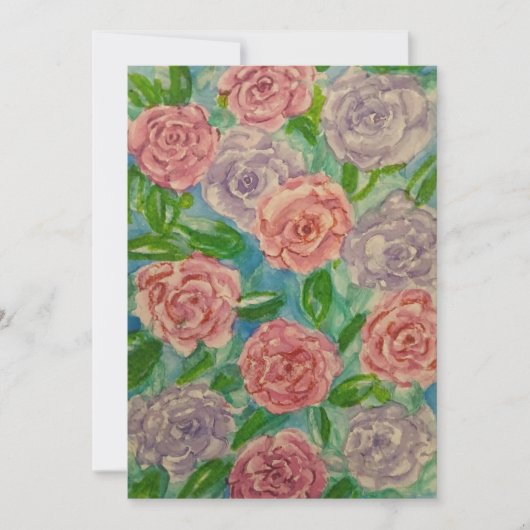 Sanfte Rosen Feiertagskarte (Vorderseite)