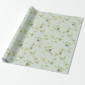 Sanfte Sage Mini Wassermelone Wasserfarbe Botanisc Geschenkpapier (Ungerollt)