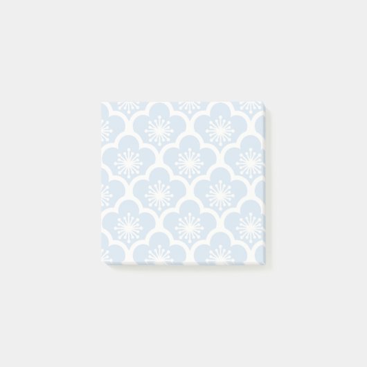 Sanfte Sakura Neutral - Puderblau Post-it Klebezettel (Vorderseite)