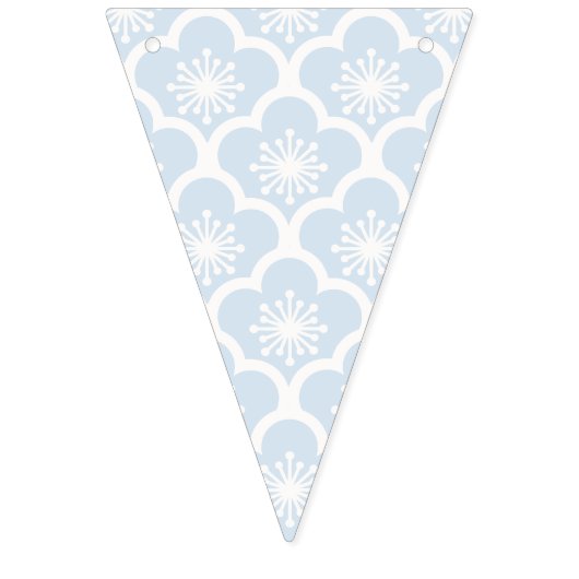 Sanfte Sakura Neutral - Puderblau Wimpelkette (Erste Fahne)
