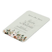 Sanfte Salbei Botanische Save-the-Date-Magnete Magnet (Linke Seite)