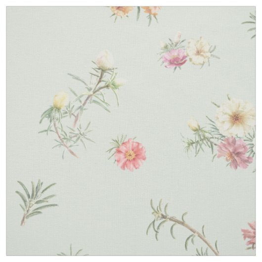 Sanfte Salbei Moos Rose Wasserfarbe Blumenstoff Stoff (Muster)