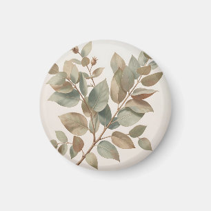 Sanfte Salbeigrüne Eukalyptusblätter Botanisch Magnet