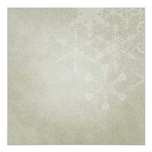 Sanfte Schneeflocken Poster (Vorderseite)