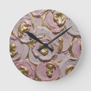 Sanfte Schönheit der Natur – süße künstlerische Sa Runde Wanduhr