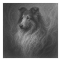 Sanfte Seele — Collie-Porträt von GeoWild Designs