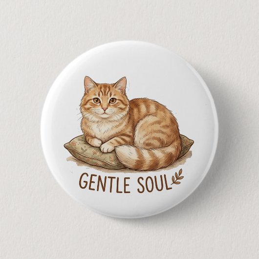 Sanfte Seelenkatze Button (Vorderseite)