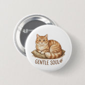 Sanfte Seelenkatze Button (Vorne & Hinten)