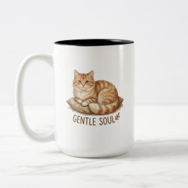 sanfte Seelenkatze Zweifarbige Tasse