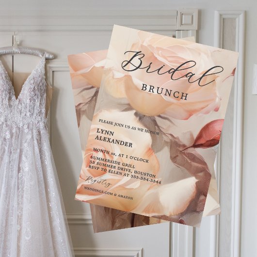 Sanfte Sommer-Rose, elegantes Brautparty Save The Date