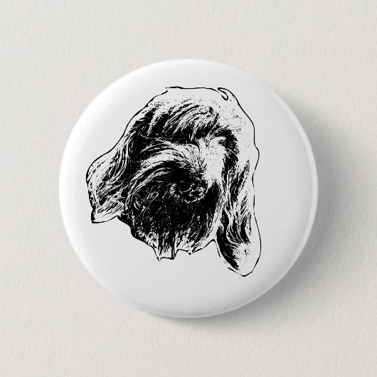 Sanfte Spinone-Stimmung Button (Vorderseite)