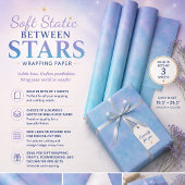 Sanfte Statik zwischen Sternen Geschenkpapier Set