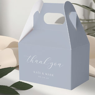 Sanfte Staubblaue Hochzeit Geschenkschachtel
