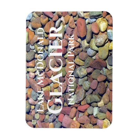 Sanfte Steine in Water Lake McDonald, Glacier NP Magnet (Vertikal)