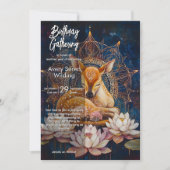 Sanfte Stille | Deer Design Einladung (Vorderseite)