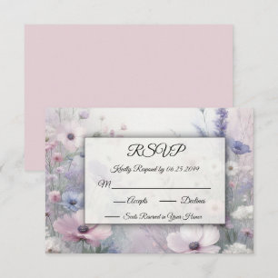 Sanfte Tagträume einer wilden Blumenwiese RSVP Karte