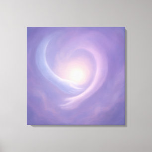 Sanfte Umarmung abstrakter spiritueller Energie in Leinwanddruck