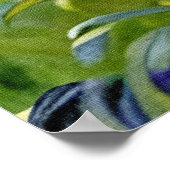 Sanfte und lebendige Darstellung der Agapanthus-Bl Poster (Ecke)