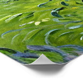 Sanfte und lebendige Darstellung der Agapanthus-Bl Poster (Ecke)