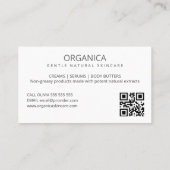 Sanfte und natürliche Hautpflege Visitenkarte (Rückseite)