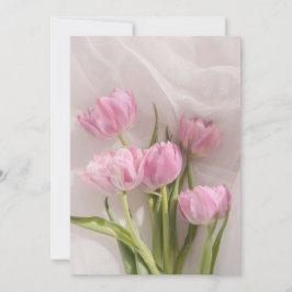 Sanfte und traumhafte rosa Tulpen Feiertagskarte