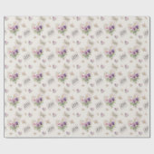 Sanfte Veilchen-Wasserfarben-Blumen-Geschenkverpac Geschenkpapier (Flach)