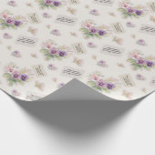 Sanfte Veilchen-Wasserfarben-Blumen-Geschenkverpac Geschenkpapier (Ecke)